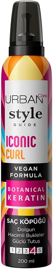 URBAN Care Style Guide Iconic Curl Hacimli Bukleler Sağlayan Saç Köpüğü - Güçlü Tutuş 200 ml - Vegan