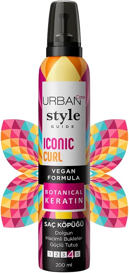 URBAN Care Style Guide Iconic Curl Hacimli Bukleler Sağlayan Saç Köpüğü - Güçlü Tutuş 200 ml - Vegan